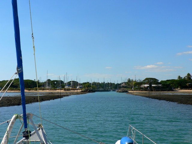 03- Le chenal d'acces de la marina de Vuda Point 